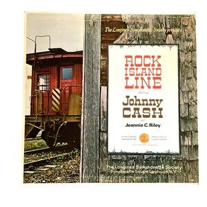 Rock Island Line Vinyl Record Starring Johnny Cash & Jeannie C. Riley LS205C